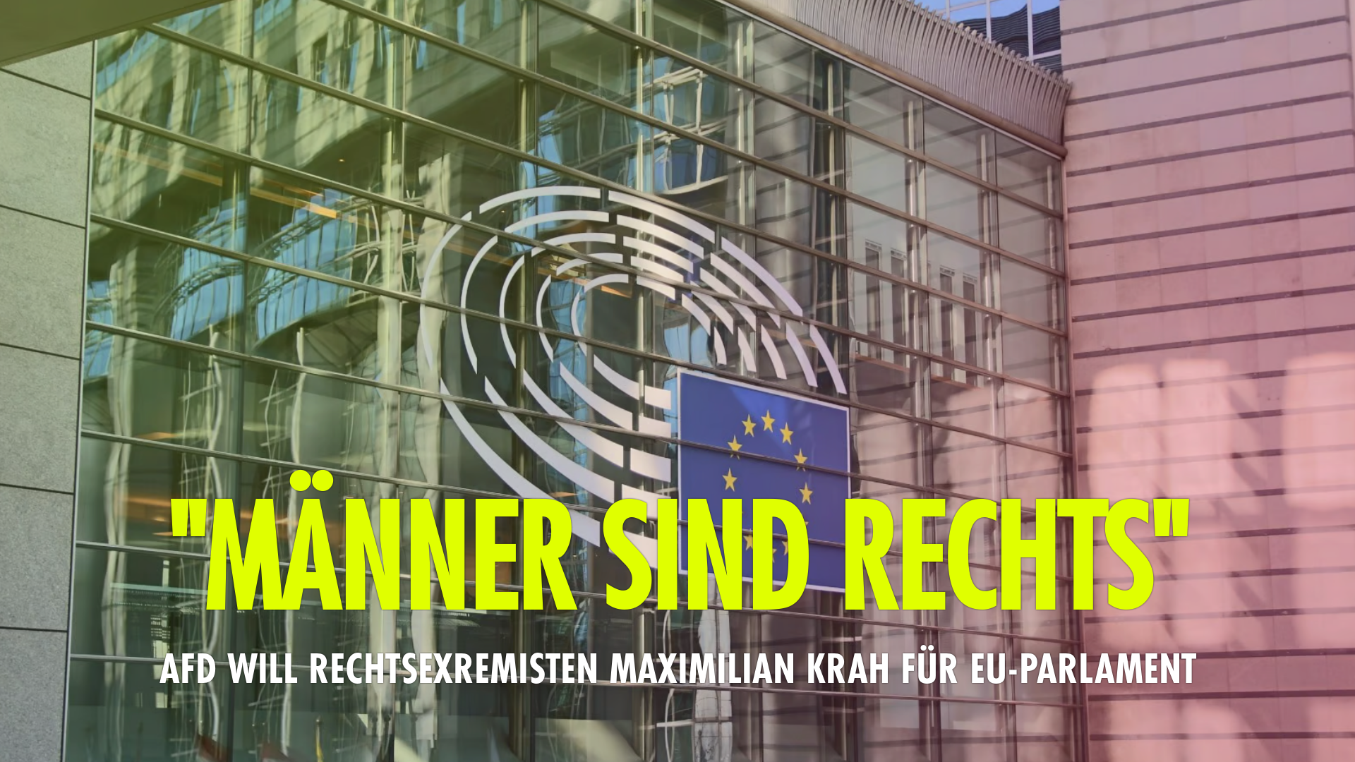 "Männer sind Rechts" - AfD will Rechtsextremisten Maximilian Krah für EU-Parlament