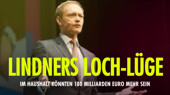 Lindners-Lügen: Finanzminister verzichtet auf 180 Milliarden